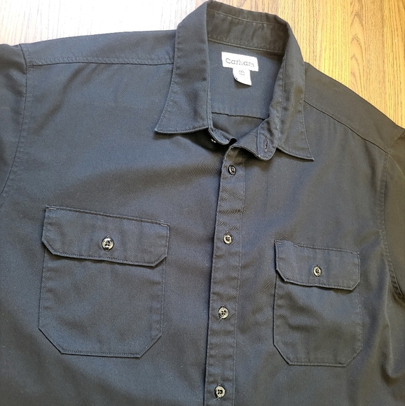 Carhartt Mens Black Casual Button Up Size 2xl Tall - Picture 3 of 7